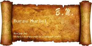 Burzu Muriel névjegykártya